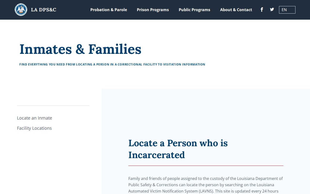 Louisiana DPS&C locator information for West Carroll Parish released inmates
